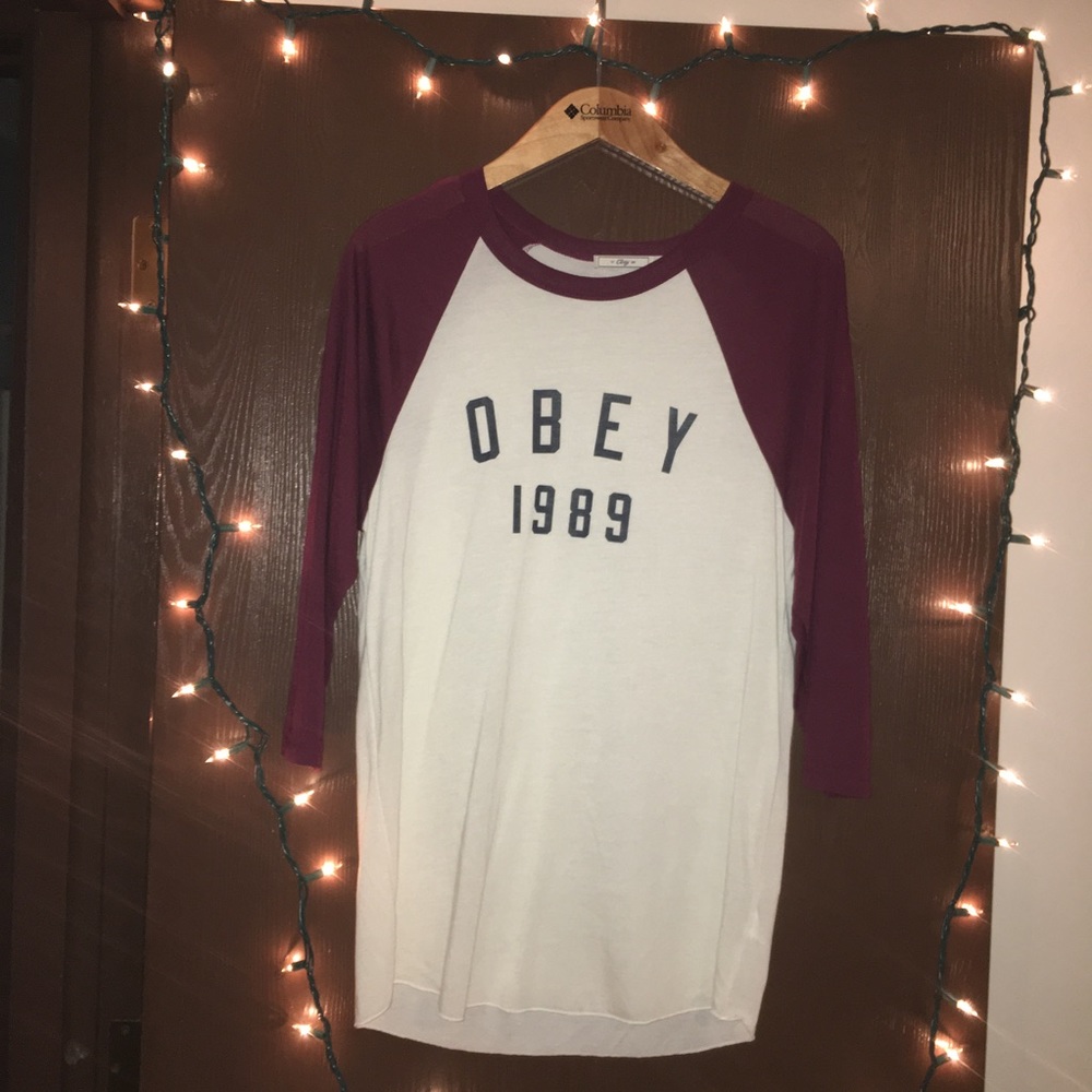 Obey baseball tee
